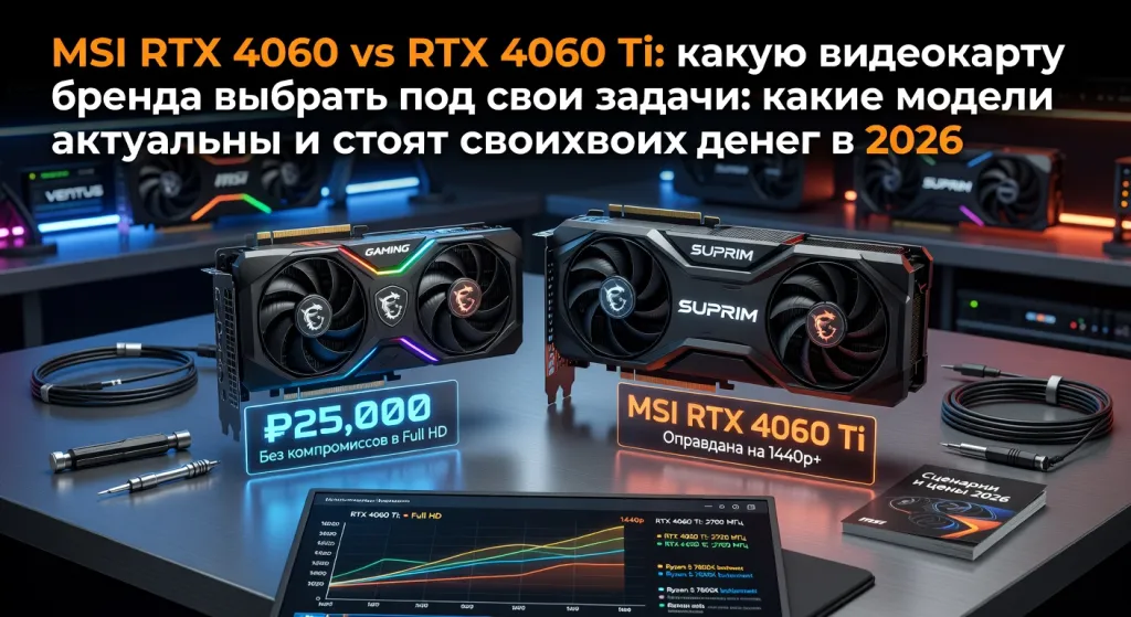MSI RTX 4060 vs RTX 4060 Ti: какую видеокарту бренда выбрать под свои задачи: какие модели актуальны и стоят своих денег в 2026